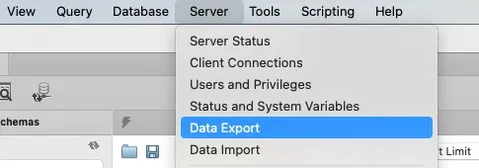 mysql Workbench db export, import 오류 해결