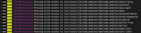 npm install 시 permission 오류 해결 방법