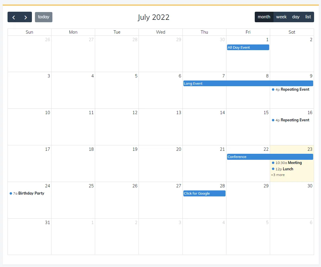 달력 뷰 만들기, fullcalendar 사용하기, 일정 달력 만들기, 캘린더 만들기